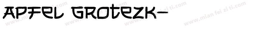 Apfel Grotezk字体转换